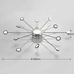 Meru Plafondlamp Ø100 Chrome/White - Lindby - Koop Online 8 Meru Plafondlamp Ø100 Chrome/White - Lindby - Koop Online -Flos Shop 42510965338663