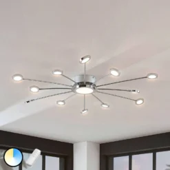 Meru Plafondlamp Ø100 Chrome/White - Lindby - Koop Online 9 Meru Plafondlamp Ø100 Chrome/White - Lindby - Koop Online -Flos Shop 42510965338664