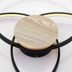 Riley Plafondlamp Black/Wood - Lindby - Koop Online -Flos Shop 42510965740436