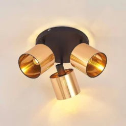 Joudy 3 Round Plafondlamp Brass/Black - Lindby - Koop Online -Flos Shop 42519117036964