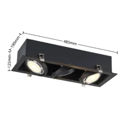 Yasna 3 Ingebouwd Spot Black - Arcchio - Koop Online -Flos Shop 42519117085854