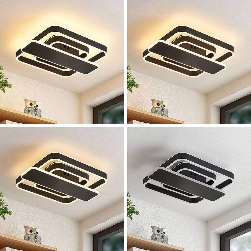 Linetti Square 40 Plafondlamp Black - Lucande - Koop Online 2 Linetti Square 40 Plafondlamp Black - Lucande - Koop Online - Afbeelding 2