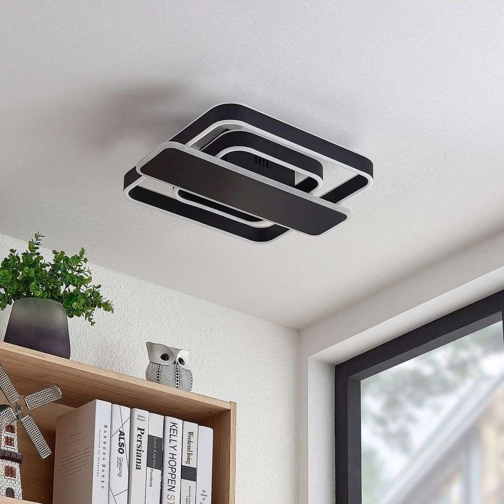 Linetti Square 40 Plafondlamp Black - Lucande - Koop Online 3 Linetti Square 40 Plafondlamp Black - Lucande - Koop Online - Afbeelding 3