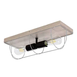 Neptuna 2 Long Plafondlamp Grey Wood/Black/Grey - Envostar - Koop Online