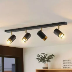 Evaro 4 Plafondlamp Black/Gold - Arcchio - Koop Online -Flos Shop 42519117275932