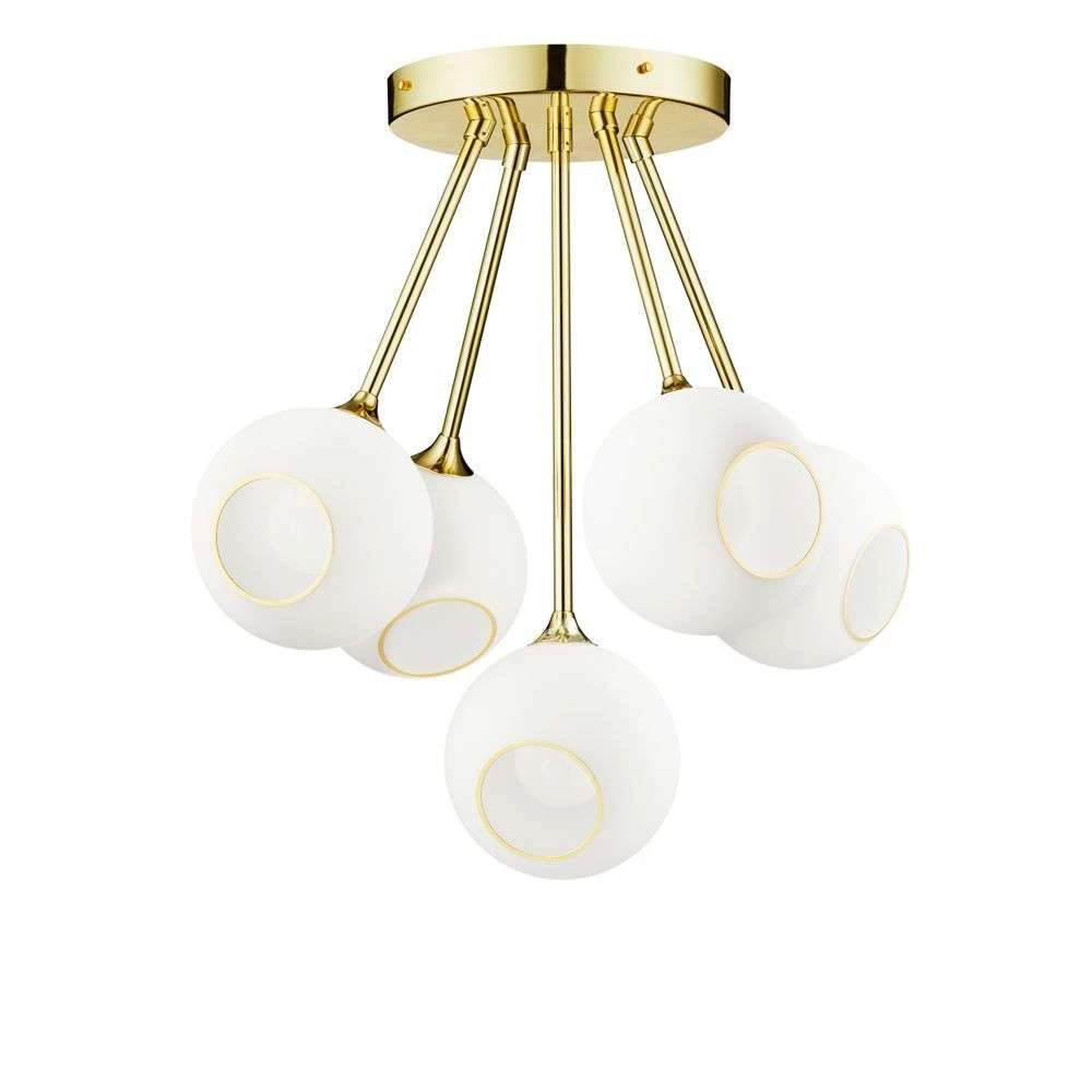 Ballroom Molecule Hanglamp White Snow/Gold - Design By Us - Koop Online 1 Ballroom Molecule Hanglamp White Snow/Gold - Design By Us - Koop Online