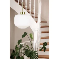 Ritz Hanglamp White/Brass - Globen Lighting - Koop Online -Flos Shop 73194367356332