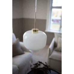 Ritz Hanglamp White/Brass - Globen Lighting - Koop Online -Flos Shop 73194367356333